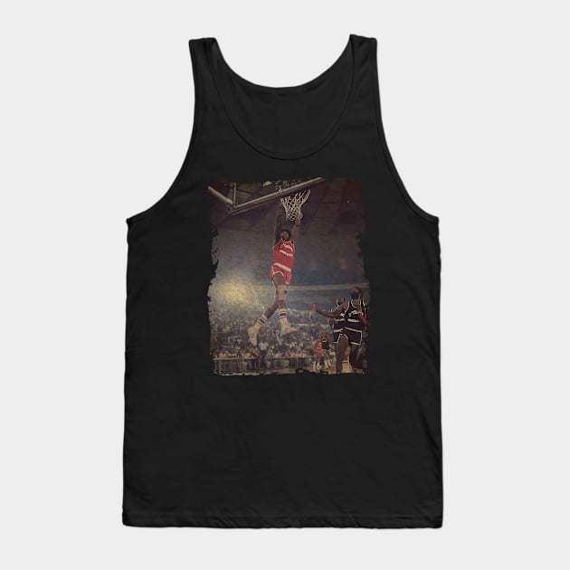 Julius Erving During The 21st Century Pro Basketball Tourney, 1975 Tank Top by Omeshshopart